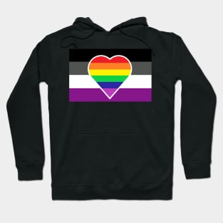 Homoromantic Asexual Flag Hoodie